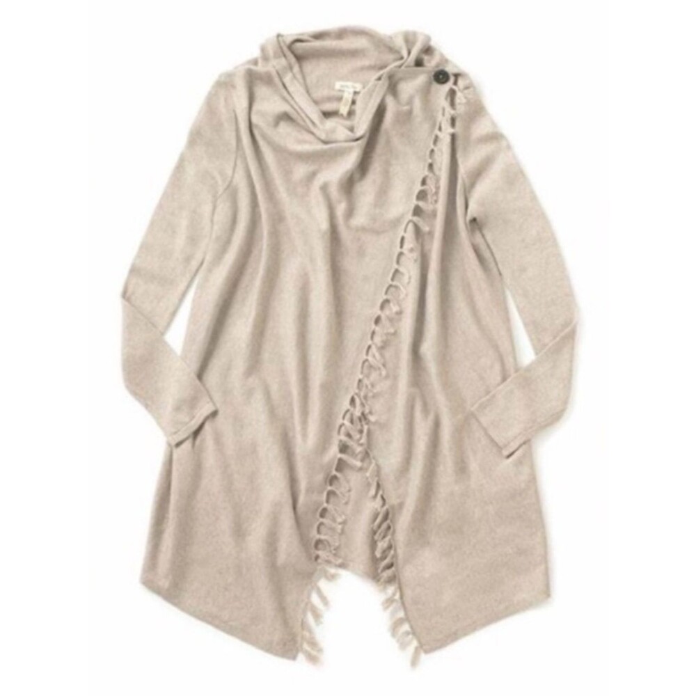 Matilda Jane NWT “Come On Over” Drape Style Wrap Fringed Tassels Cardigan Sz M